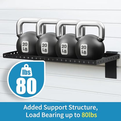 Slatwall Shelves 24x10 Inch (Black)