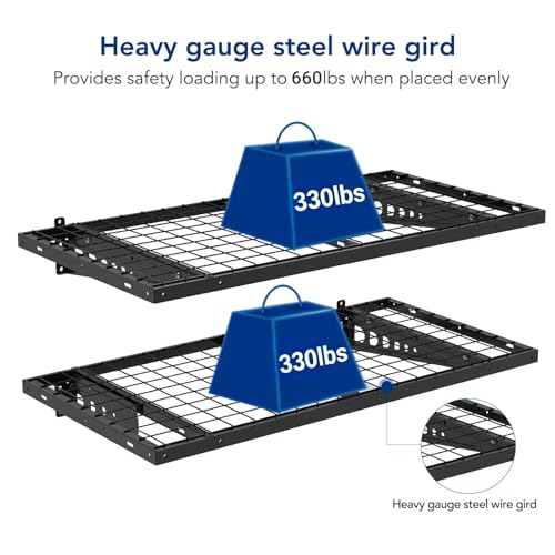 2x4ft Garage Storage (Black / 2 pack-2x4 ft)