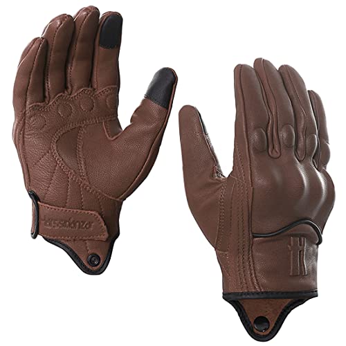 Womens Full Finger Touch Motorcycle Gloves GL016 Saddle XL (X-Large / Saddle)
