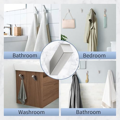 Towel Hooks Brushed Nickel Stainless Steel (Brushed Nickel / 4 Pack)