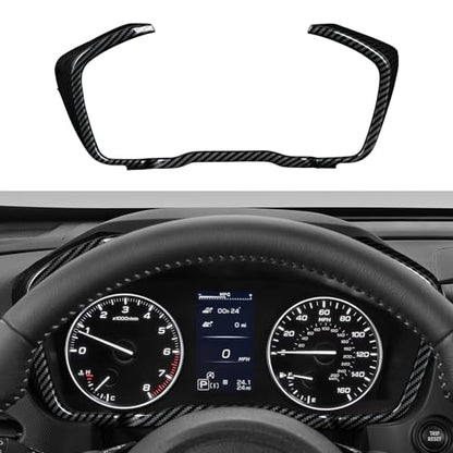 Car ABS Center Console Instrument Dashboard Panel Trim Cover Only for 2025 2026 Subaru Forester Carbon Fiber Interior Accessories (Instrument Dashboard Decal)