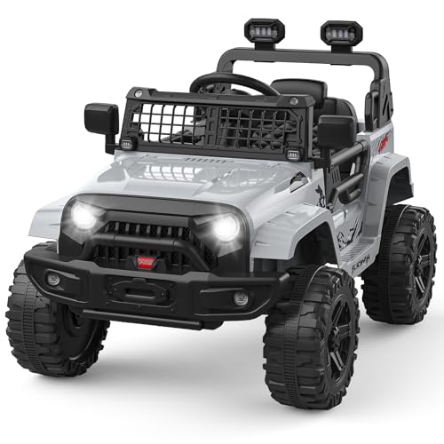 12V Kids Electric Ride On Truck Car w (Grey)