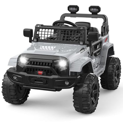 12V Kids Electric Ride On Truck Car w (Grey)