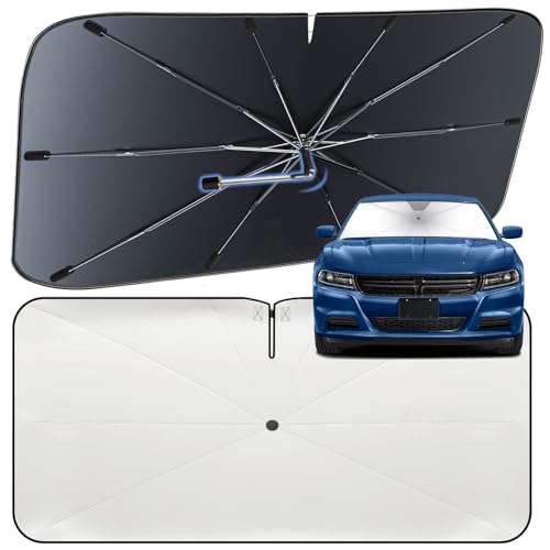 Windshield Sun Shade Umbrella for Dodge Charger 2011 (For Dodge Charger 2011-2024)