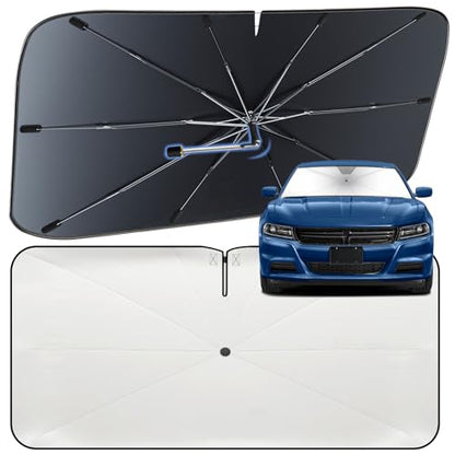 Windshield Sun Shade Umbrella for Dodge Charger 2011 (For Dodge Charger 2011-2024)