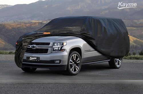 7 Layers Waterproof SUV Car Cover for Chevrolet Suburban 1973 (PE-Black / Custom Fit Chevrolet Suburban)