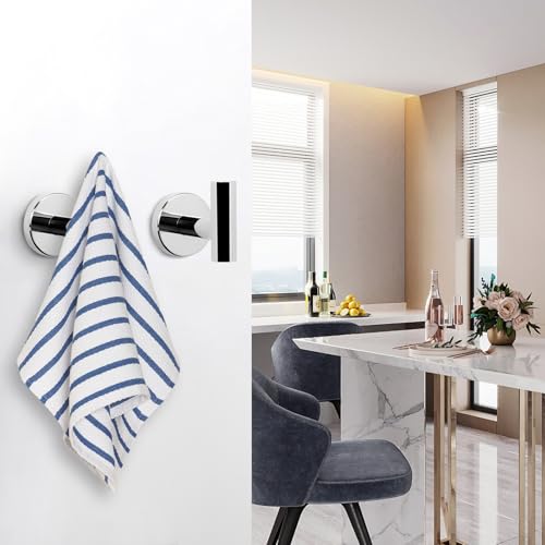 Bath Towel Hooks (Chrome Finish / 8 Pack)