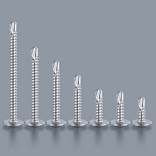 300pcs）#8×5 8”for Sheet Metal Self (#8X5/8" / Silver)