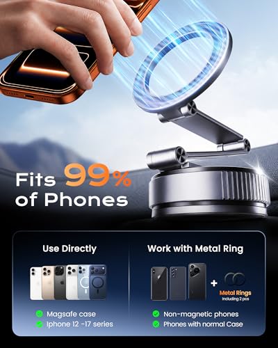 Magnetic Phone Holder for Car (Gray)
