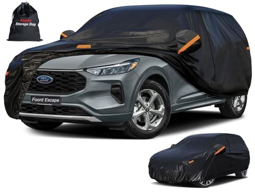 7 Layers Waterproof SUV Car Cover for Ford Escape 2000 (PE-Black / Custom Fit Ford Escape)