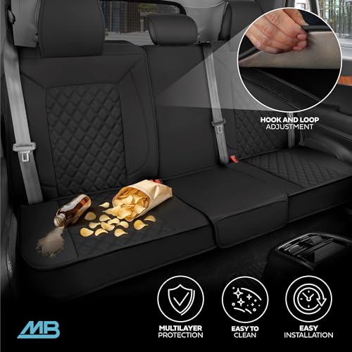 Curated Onyx Napa Leather Seat Covers for Cars & SUVs (Black (Onyx) – Set / Full Set)