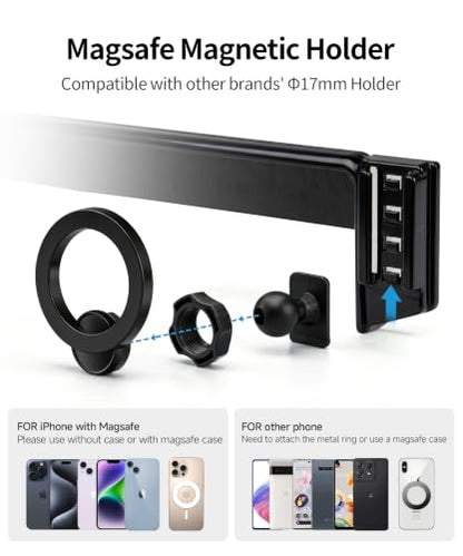Car Phone Holder for Mercedes (for 23-26 GLC & 22-26 C-Class(12.3-Inch only))