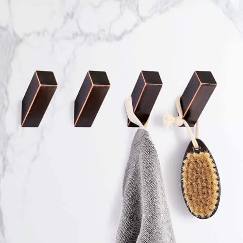 Towel Hooks for Bathrooms (Bronze / 4 Pack)