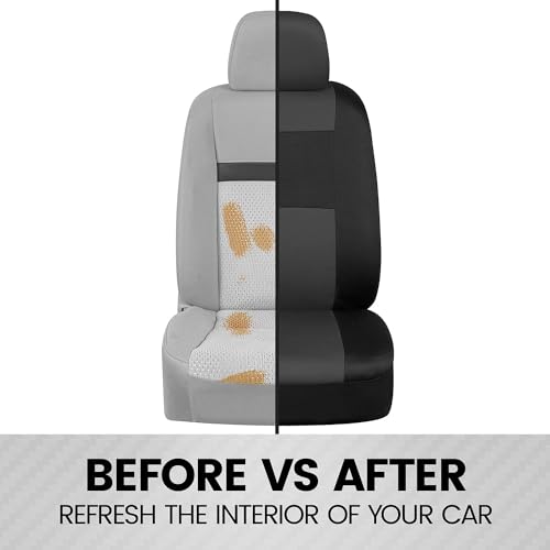 PolyPro 2 Pack Front Car Seat Covers Set in Charcoal (2 Fronts Only-Charcoal Gray)