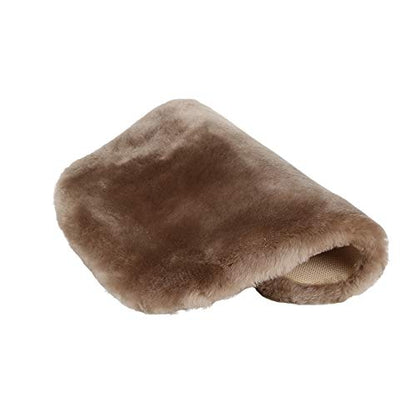 Genuine Sheepskin Car Seat Cover for Fuzzy Soft Fur Wool Cushion (Camel)