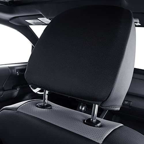 2 Front Tacoma Seat Covers Custom Fit 2016 ((2016-2023) Front Only / Black & Gray)
