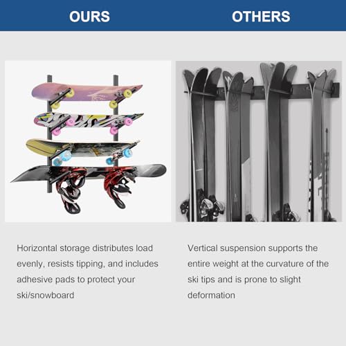 Skateboard Rack Wall Mount (4-floor black)