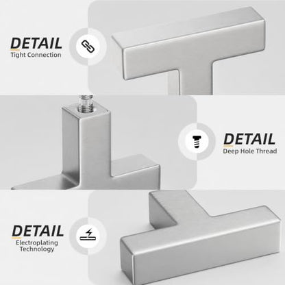 35 Pack Brushed Nickel Cabinet Knobs Silver Kitchen Drawer Knobs (Brushed Nickel / single hole)