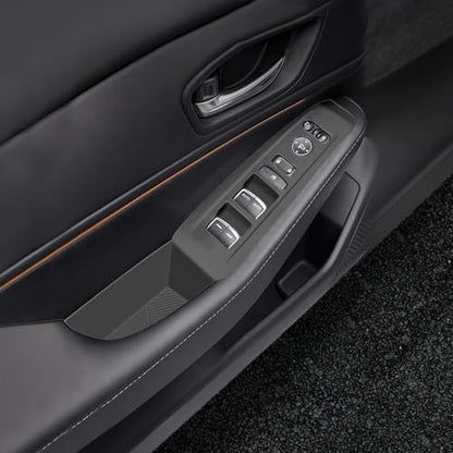 4PCS Car Door Window Switch Panel Cover for Honda Accord 2023 (Black for Door Window Switch Cover)
