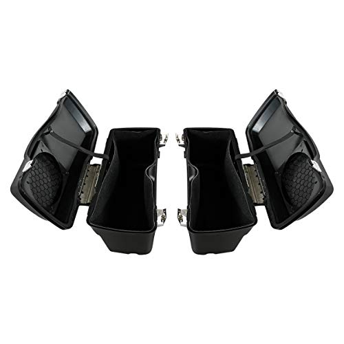 Motorcycle Saddlebags Hard Saddle Bags W (Standard / Standard W/ Black Latches)