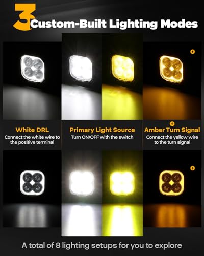 Color Play Series DRL & Turn Signal 3 (Color Play 3" Flood Beam)