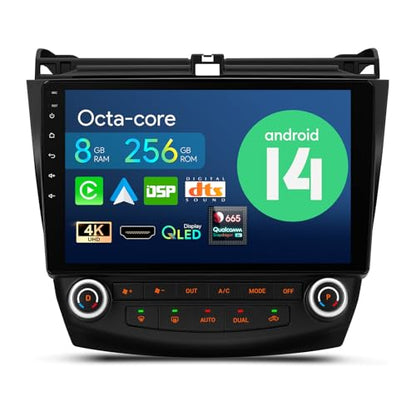 10.1" Android 14 Car Stereo for Honda Accord 2003 (8 Core 8GB+256GB)