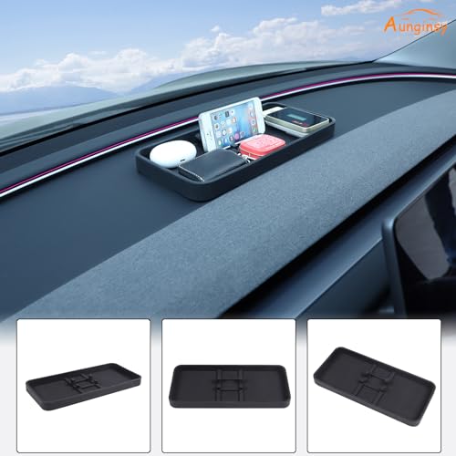 Center Console Dash Organizer Compatible with Tesla Model 3 2023 2024 Dashboard Table Tray Storage Box Dash Phone Holder Container Box Anti (Fit Tesla Model 3)