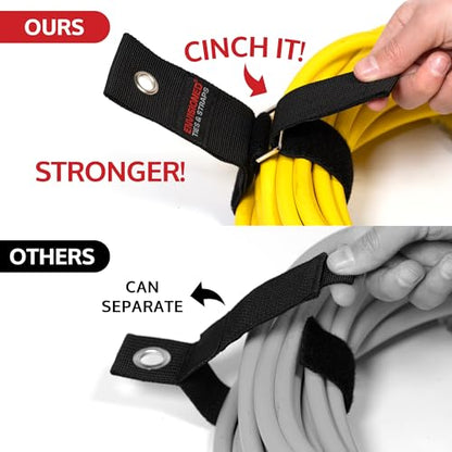 Heavy Duty Hanging Storage Cinch Straps with Metal Buckle (1.5" x 15")