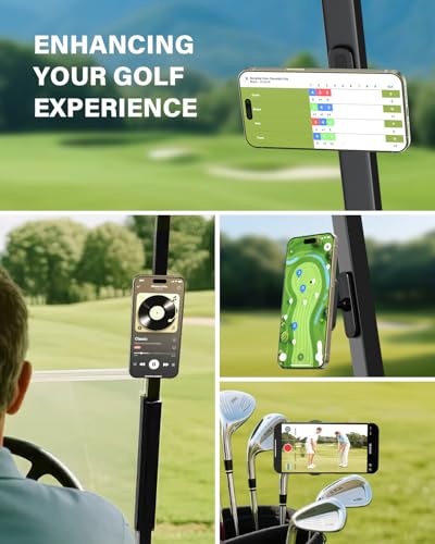 Upgraded Magnetic Golf Cart Phone Holder (Pro)