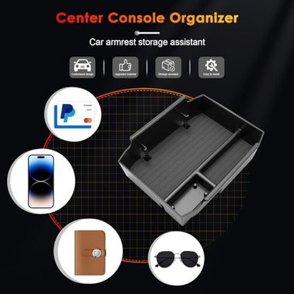 Updated) for 2026 Subaru Outback Center Console Organizer Tray for 2026 Outback Armrest Box Secondary Storage Box Insert Compartment Subaru Outback Accessories