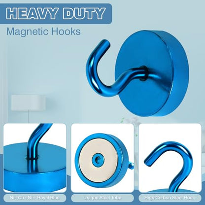 Magnetic Hooks Steel Tube Design for Cruise (Royalblue / 80lb Magnetic Hooks)