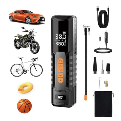 Tire Inflator Portable Air Compressor (P108-150PSI-BLK)