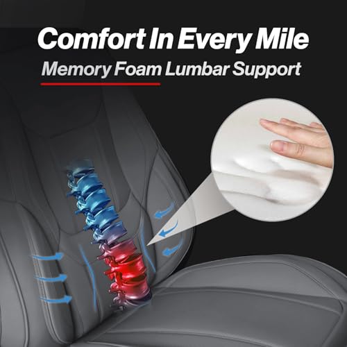 Premium Custom Fit Truck Car Seat Covers Full Set Seat Waterproof (X89 (See Vehicle Size Chart) / Full Set - Dark Gray)