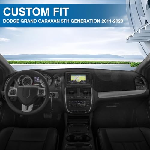 Black Dash Cover for Dodge Grand Caravan 2011 (Grand Caravan 11-20(black))