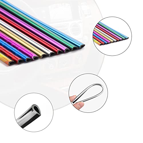 20PCS Bendable Car Air Vent Trim Strips (Carbon Fiber)