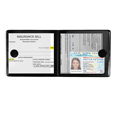 Car Registration and Insurance Card Holder (black1)