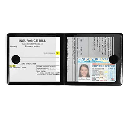 Car Registration and Insurance Card Holder (black1)