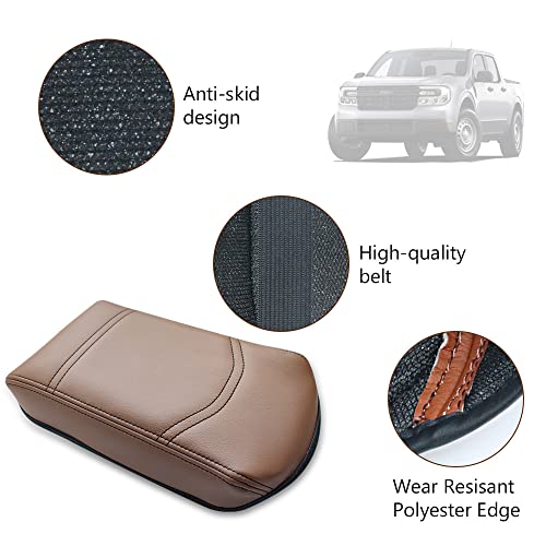 Armrest Cover for Ford Maverick 2022 (6) 22+ |Maverick| Dark Brown, Regular)