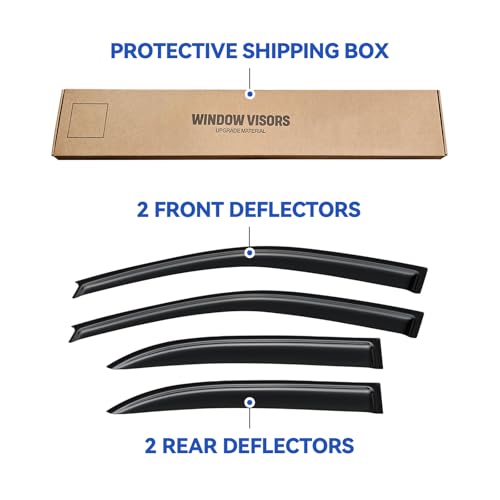 Window Visors Rain Guards for 2003 (2003-2008 Toyota Corolla)