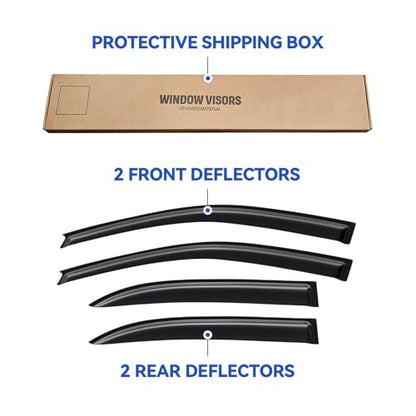 Window Visors Rain Guards for 2003 (2003-2008 Toyota Corolla)