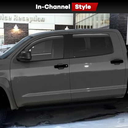 in Channel Window Rain Guards for Toyota Tundra Crew Max 2007 (For 2007-2021 Tundra Crew Max)