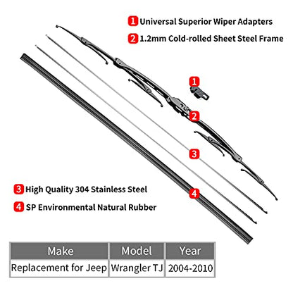 13"+13" Front Windshield Wiper Blades (13"+13")