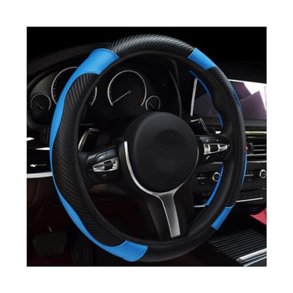 Car Steering Wheel Cover (Black+Blue)