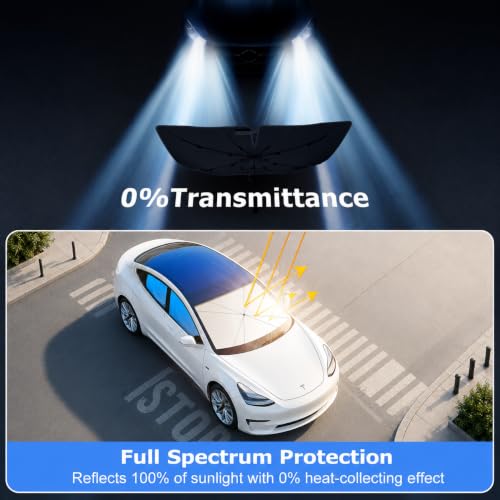 2026 Upgraded] DooGooCoo Windshield Sun Shade [Up to 70°F Cooler (Universal - Medium Size)