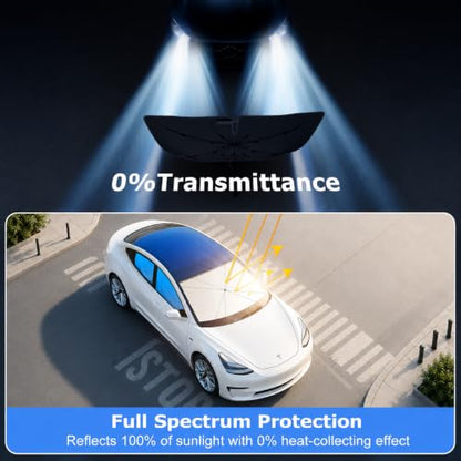 2026 Upgraded] DooGooCoo Windshield Sun Shade [Up to 70°F Cooler (Universal - Medium Size)