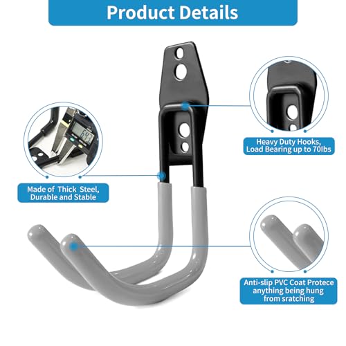 Garage Storage Utility Hooks (Type-2-Gray)
