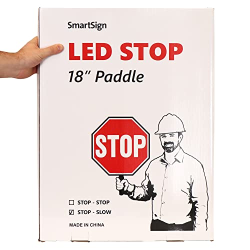 LED STOP SLOW Paddle (18" x 18")