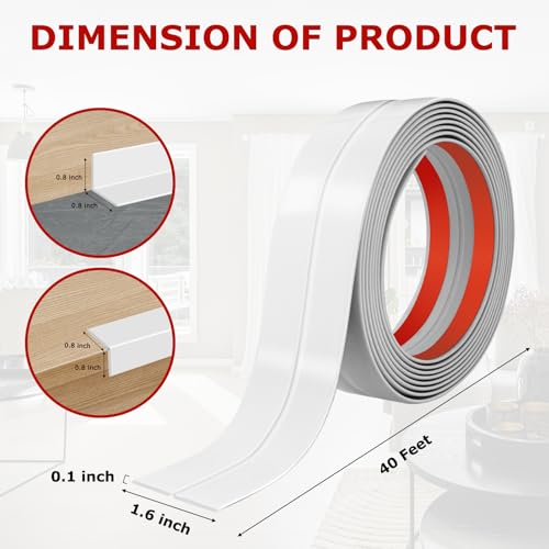 Wall Corner Protector Peel and Stick Corner Trim Molding (1.6 In x 40 Ft / White)