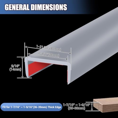 Rubber Edge Trim (Fit 1-1/2" - L20' / Grey)