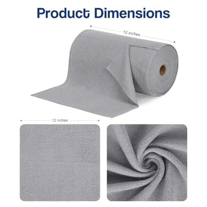 Microfiber Cleaning Cloth Roll (75 Count (Pack of 1) / Grey)